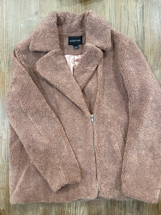 MINKPINK Jackets & Blazers - MINKPINK Teddy Jacket in Dusty Mauve